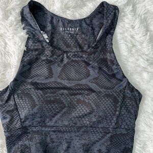 AllFenix Black High-Neck Athletic Tank